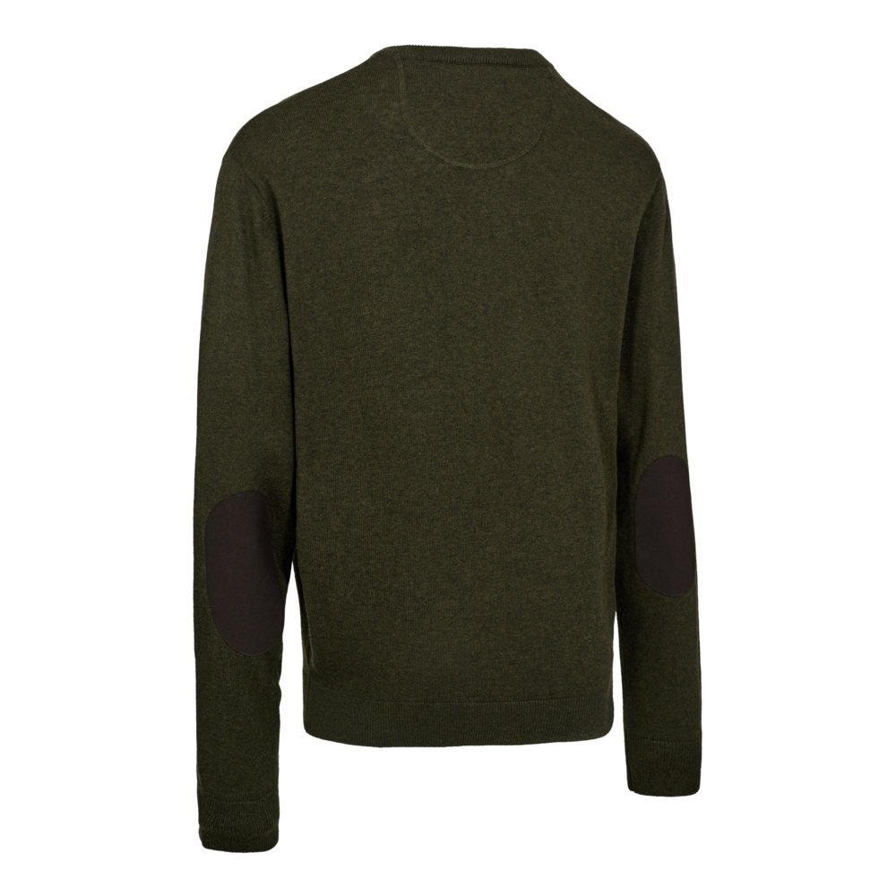 Harrington Strik med V-hals - Forest Ember Melange