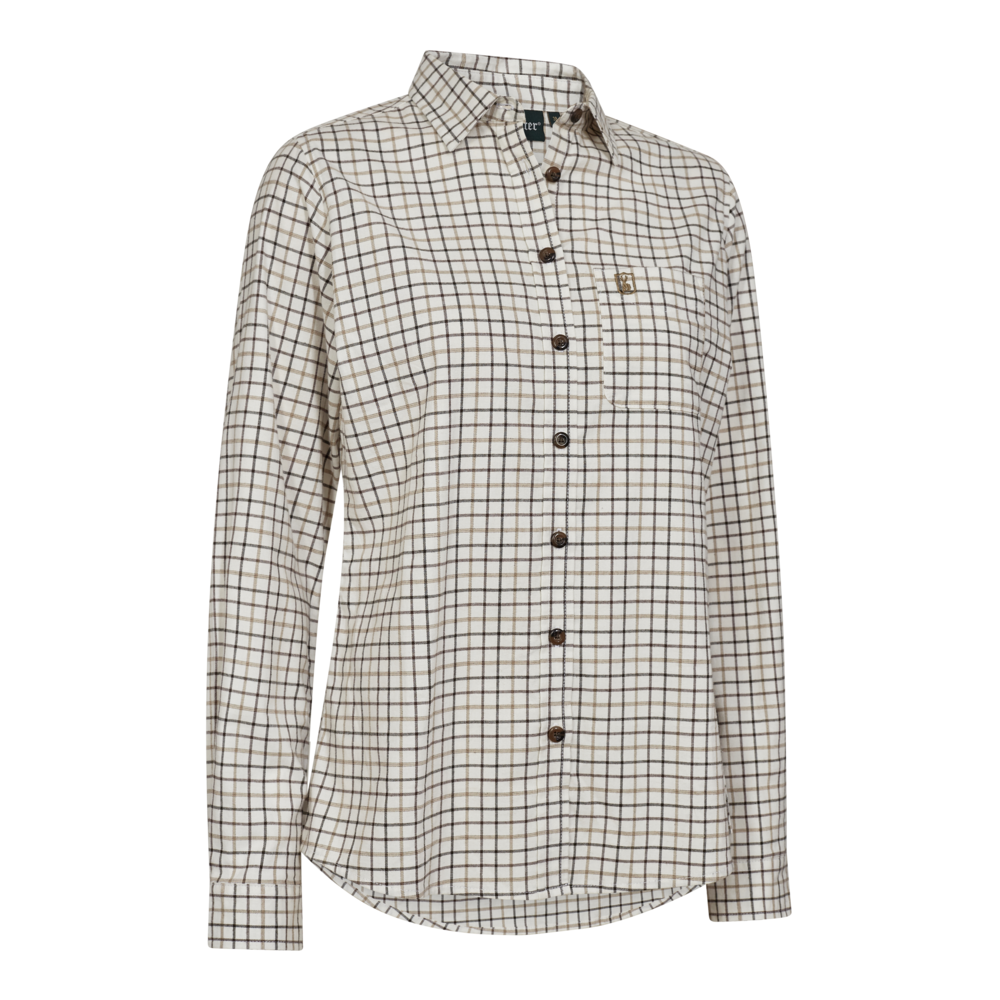 Lady Grace Skjorte - Beige Check